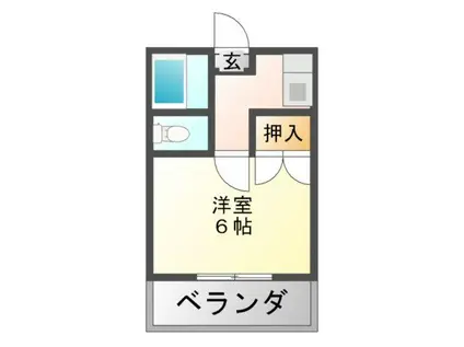 セフィラササキII(1K/2階)の間取り写真