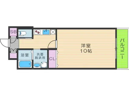 ルフランソレイユ(1K/1階)の間取り写真