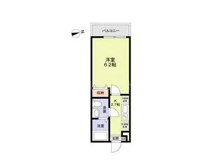 RAYS MATSUDO(1K/3階)の間取り写真