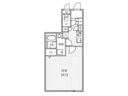 ザパームス大島(1K/3階)の間取り写真