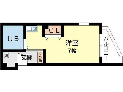 ラ・プリマヴェーラ11(ワンルーム/2階)の間取り写真