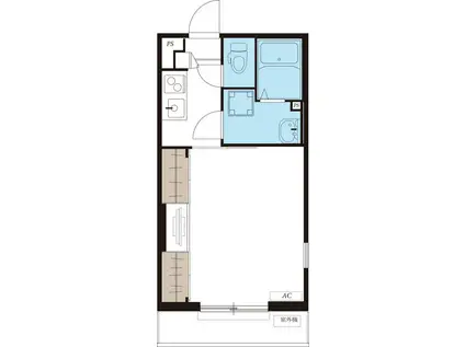 リブリ・ジュネス聖(1K/1階)の間取り写真