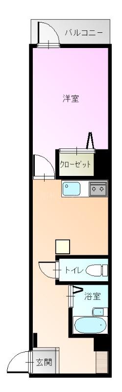 MODERN PALAZZO 眼鏡橋(1K/3階)の間取り写真