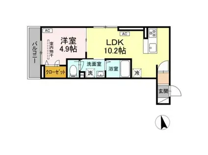 D PAINA大丸(1LDK/3階)の間取り写真