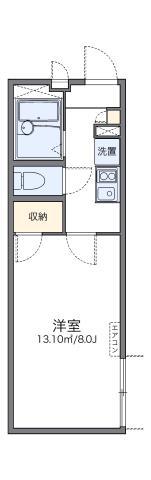 レオパレス三津屋北II(1K/1階)の間取り写真