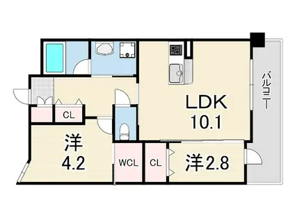 FDS ARTE(1SLDK/8階)の間取り写真