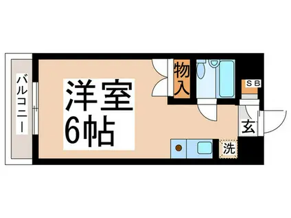 プロスパー久米川(ワンルーム/4階)の間取り写真