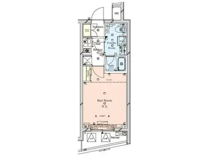 ラフィスタ墨田5丁目(1K/5階)の間取り写真