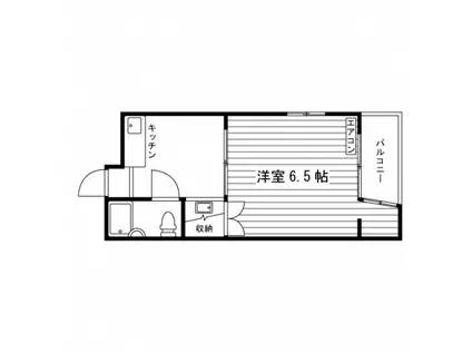マンション洛北(1K/3階)の間取り写真