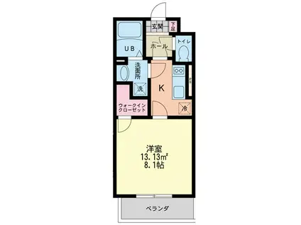 グルージャ(1K/3階)の間取り写真