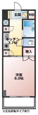 エスペランサ津島(1K/10階)の間取り写真