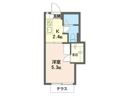 メゾンウィング(1K/1階)の間取り写真