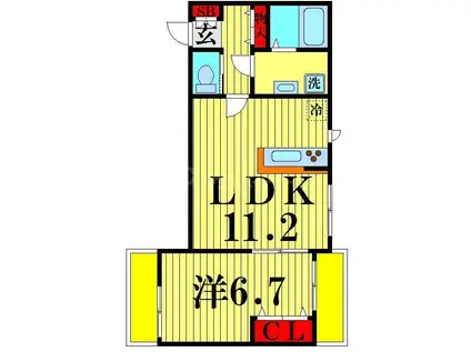 ETERNA(1LDK/2階)の間取り写真