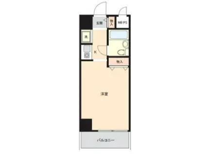 ライオンズマンション天神橋(ワンルーム/5階)の間取り写真