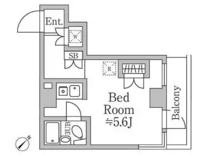 ドルチェ日暮里(ワンルーム/3階)の間取り写真