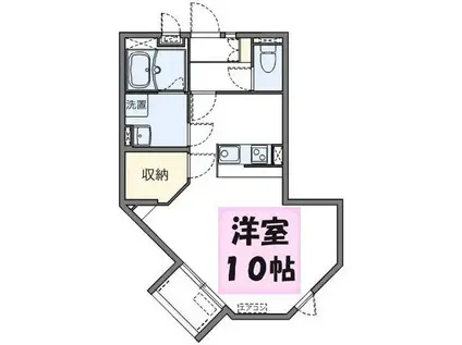 ムルティ(1K/1階)の間取り写真