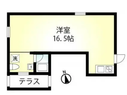 ブルックハウス(ワンルーム/6階)の間取り写真