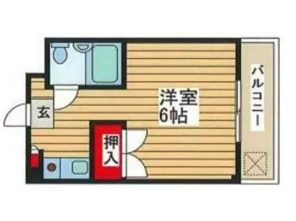 トウセンハイツ京島(ワンルーム/3階)の間取り写真