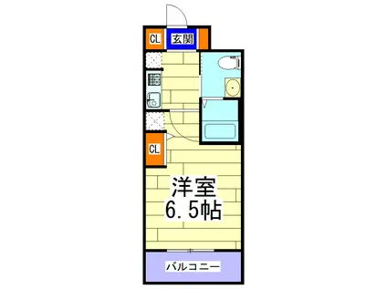 エステムコート難波ウエスト-SIDE IV ザ・フォース(1K/2階)の間取り写真