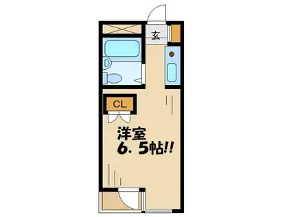 グレース成城Ⅰ(ワンルーム/3階)の間取り写真