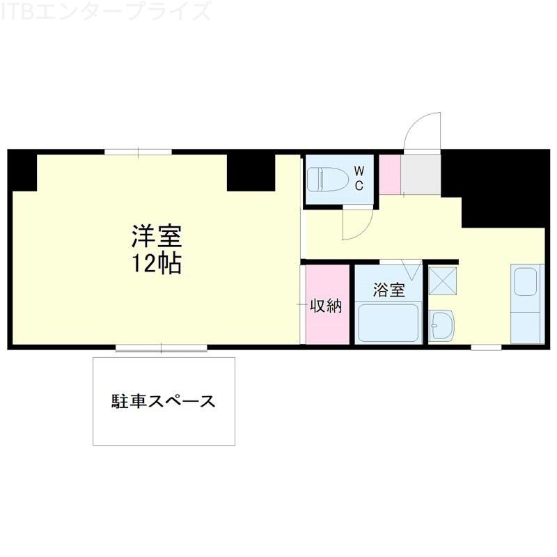 アベニュー山下(1DK/1階)の間取り写真