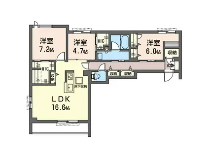 アデーレ尾山台(3LDK/1階)の間取り写真