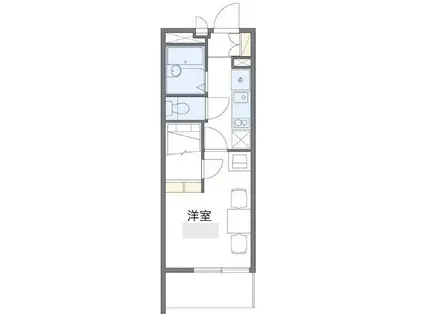 レオパレスパセオ栗平(1K/3階)の間取り写真