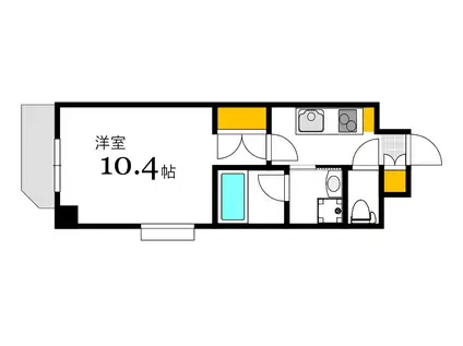 第39やたがいビル(1K/3階)の間取り写真