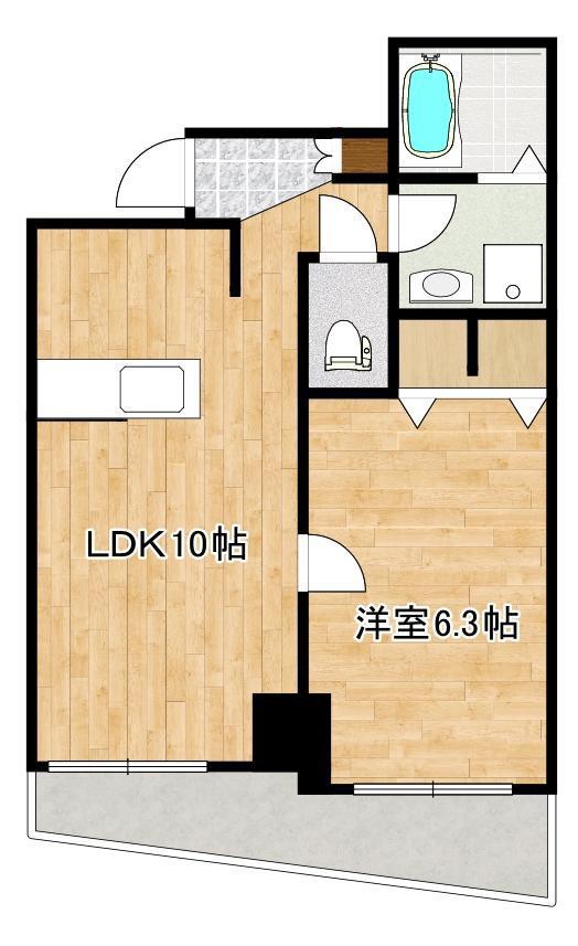 トウイナーズマンション(1LDK/11階)の間取り写真