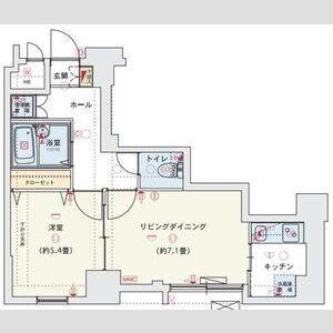 VIDA033(1LDK/1階)の間取り写真