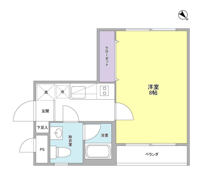 メゾンブランカ(1K/2階)の間取り写真