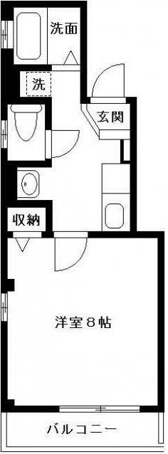 VILLA VICINA(1K/3階)の間取り写真