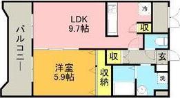 シェーネブルグ(1LDK/3階)の間取り写真