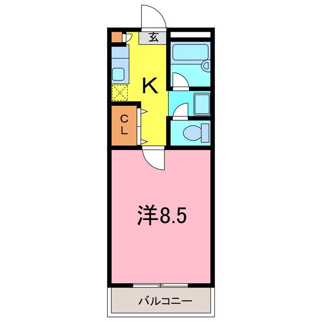 ロイヤルMIZUNO(1K/3階)の間取り写真