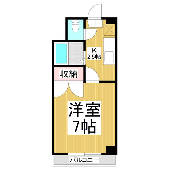 レジデンスK(1K/5階)の間取り写真