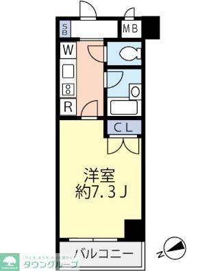 グランヴァン上板橋(1K/6階)の間取り写真