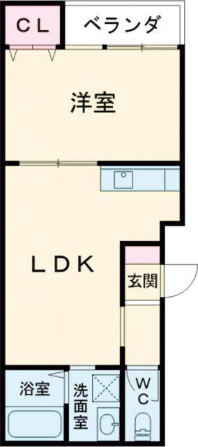 エスペランザ(1LDK/3階)の間取り写真