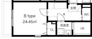 EN.ASAKADAI(1K/2階)の間取り写真