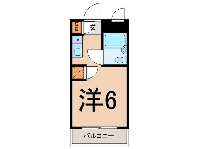 トップ横浜東白楽(ワンルーム/1階)の間取り写真
