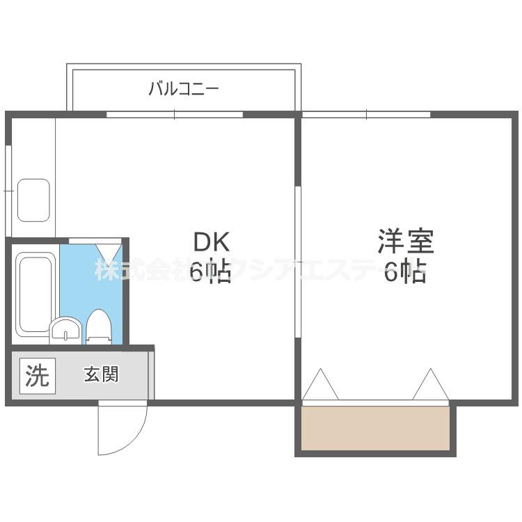 ハウス大幸(1LDK/2階)の間取り写真