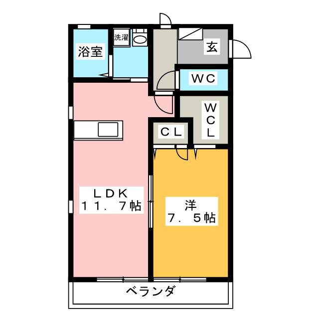 フォレスト・メゾン(1LDK/1階)の間取り写真