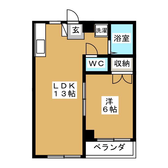 錦糸町セントラルハイツ(1LDK/4階)の間取り写真