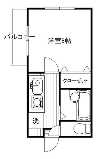桜プリズム(1K/3階)の間取り写真