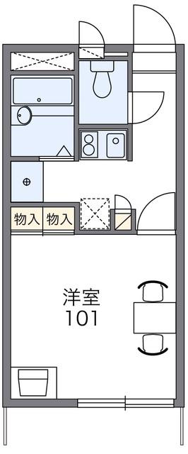 レオパレス市川屋II(1K/2階)の間取り写真