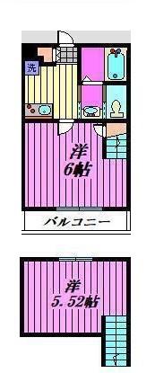 WILL GRANO岩槻(1K/2階)の間取り写真