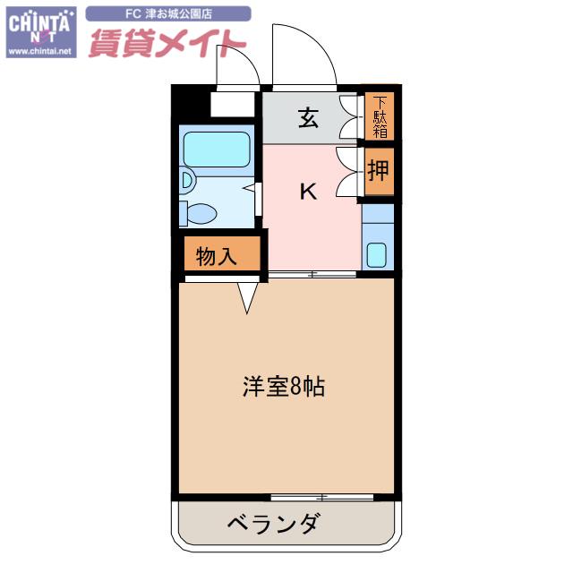 サンロイヤル東丸之内(1K/3階)の間取り写真