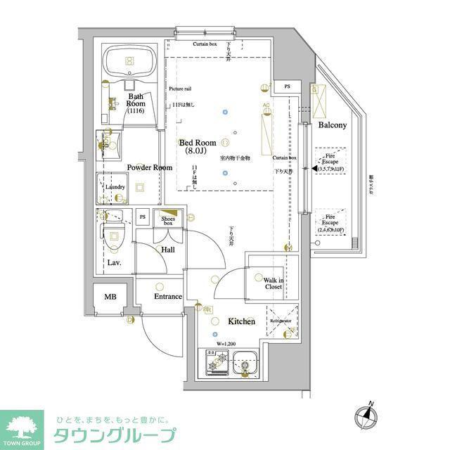 ARKMARK巣鴨(ワンルーム/10階)の間取り写真