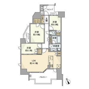 アネシア藤が丘ザ・テラス(3LDK/6階)の間取り写真