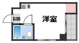 シティアーク天王寺(1K/2階)の間取り写真