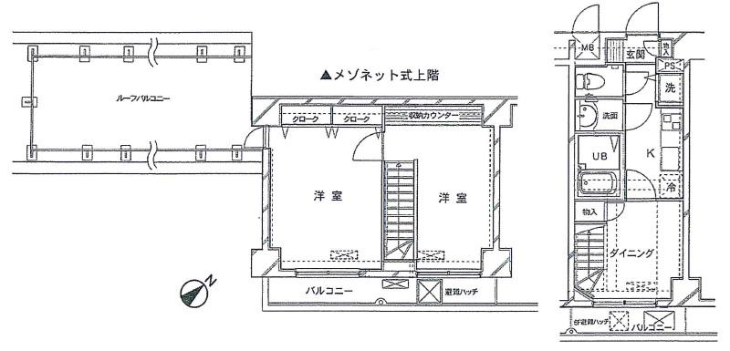ドルチェ代々木(3K/7階)の間取り写真